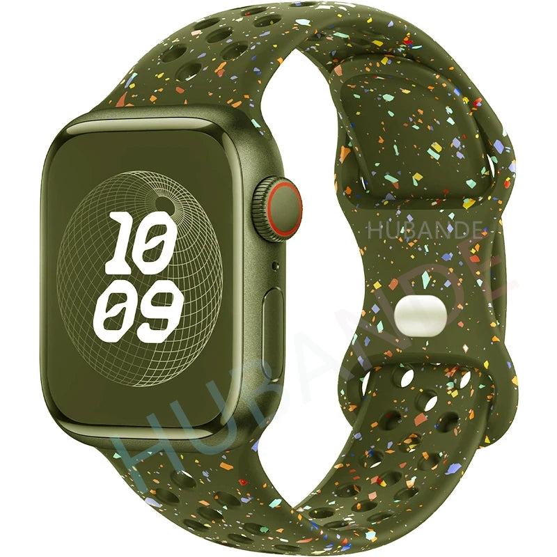 Strap For Apple Watch Band 44mm 49mm 45mm 40mm 41mm 38mm 42mm correa Breathable sports bracelet iwatch series 8 SE 7 6 5 9 Ultra