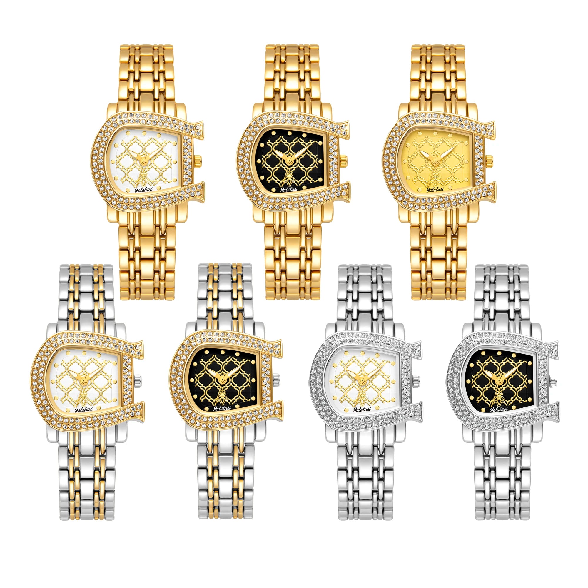YaLaLuSi Women's Luxury Diamond-Set Asymmetrical Dial Bracelet Watch, Water-Resistant Quartz Watch reloj mujer watch for ladies