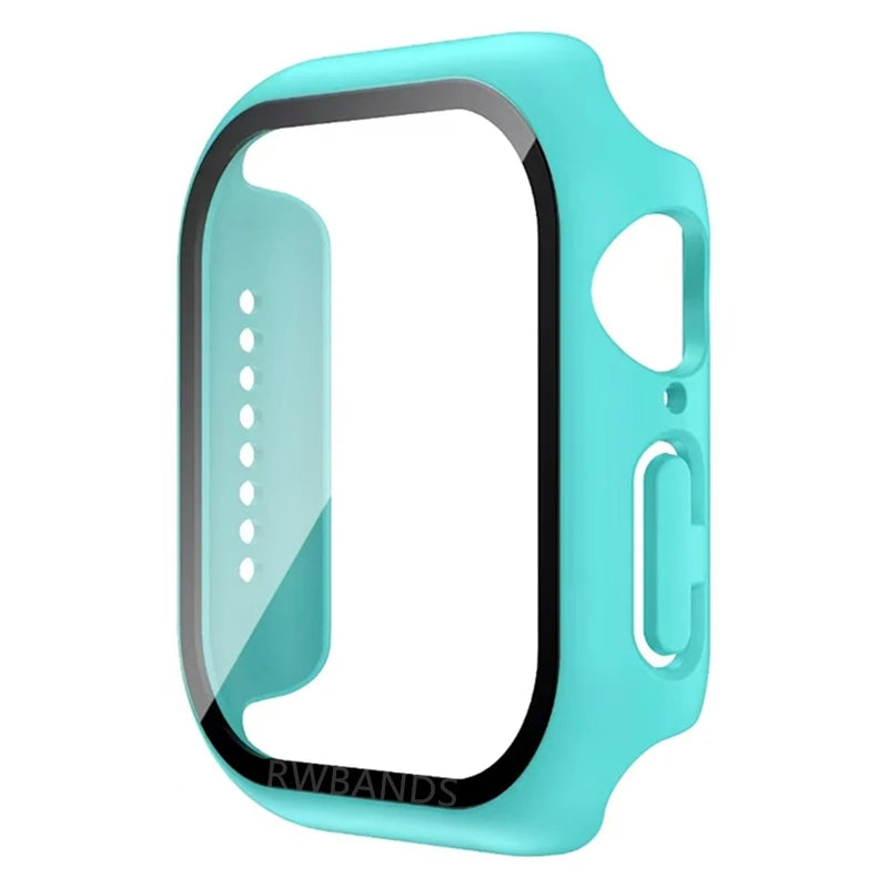 Glass+Cover For Apple Watch 46mm 44mm 40mm 49mm 41mm 45mm 42mm Accessorie Screen Protector iwatch series Ultra 11 10 9 SE 8 7 6