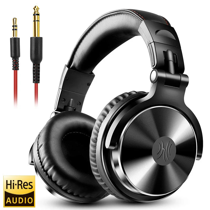 Oneodio Wired HiFi Headphones Professional Studio DJ Headphones With Mic Over Ear Hi-Res Headset Monitoring For AMP Guitar Phone