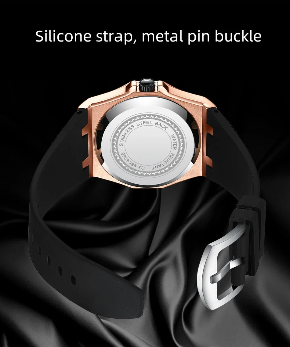 Mens Watches Top Brand Luxury Quartz Calendar Casual Watch Fashion Silicone Waterproof Luminous Wristwatch For Man