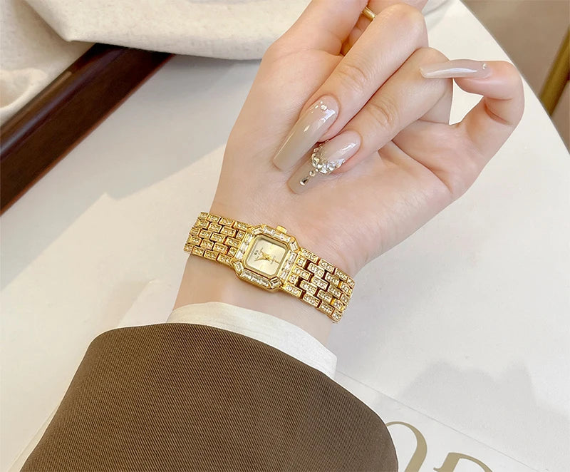 BS Bee Sister Ladies Watches Luxury Diamond Watch Square Bracelet Quartz Wristwatches Fashion Casual Watches Gift Women