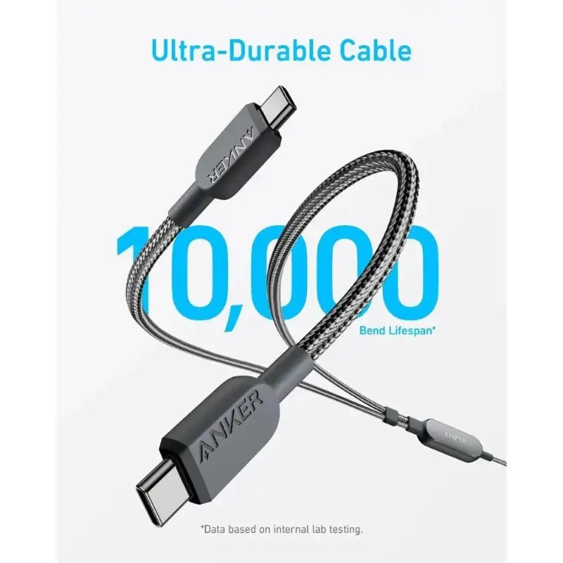 ANKER 2in1 USB-C To USB-C Braided 140W Dual Head Fast Charging High-power Data Cable-A8895 Suitable for IPhone16/PC/iPad Android