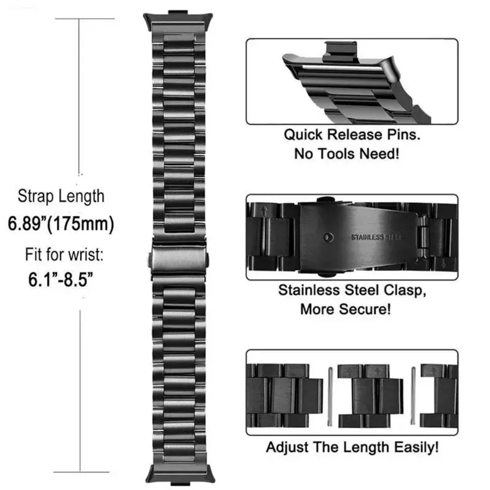 Metal Strap for Huawei Watch Fit 3/4 Adjustable Bracelet Wristband for Huawei Watch Fit 4/4 Pro Stainless steel Belt Accessories