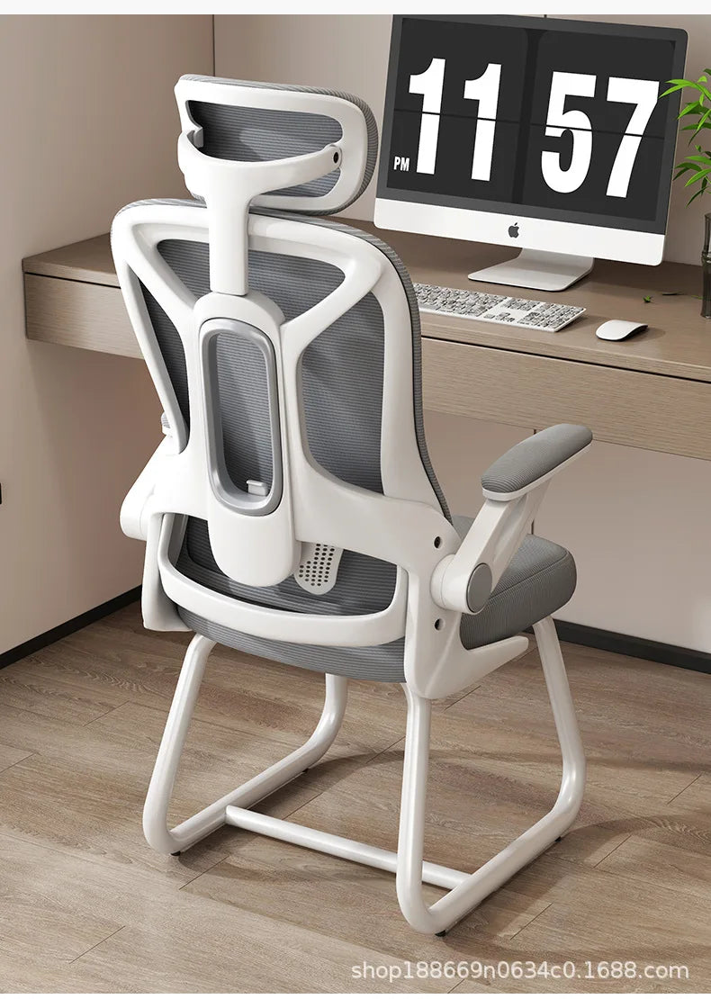 AOLIVIYA Comfortable Long Sitting Computer Chair For Home Office Seat Gaming Ergonomic Bedroom Desk Stool With Backrest Nordic B