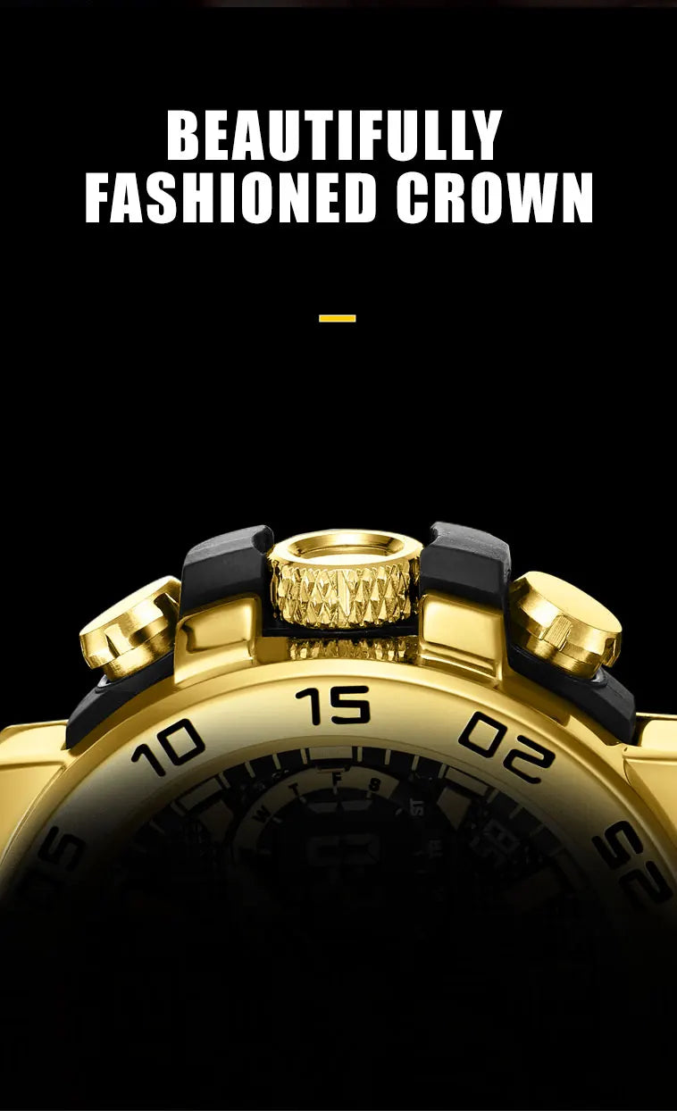 SMAEL 8106 Men's Analog Digital Dual Display Sport Watch - 50M Waterproof LED Backlight Alarm Chronograph Stopwatch