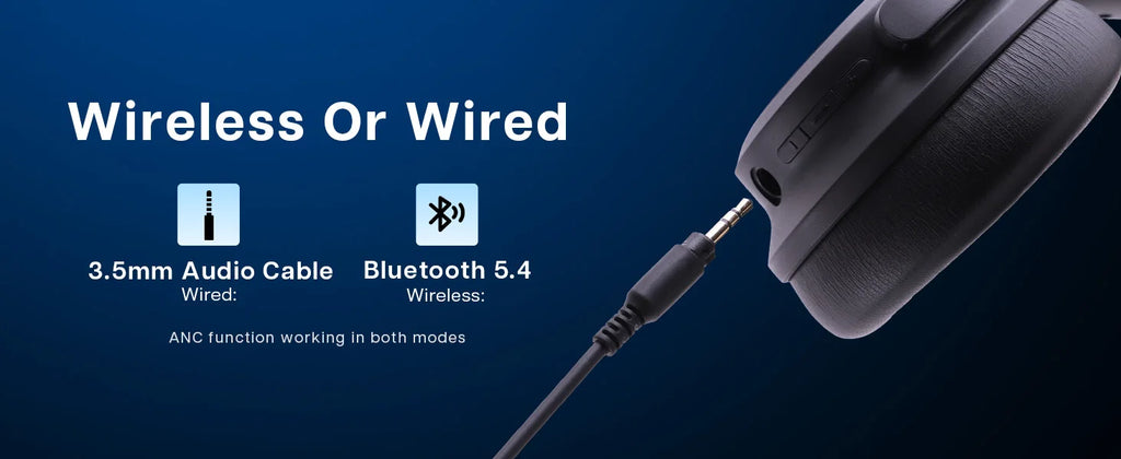 Linsoul Kiwi Ears Aventus Bluetooth Coaxial Driver DJ and Gaming Bluetooth/Wired Headphones Active Noise Cancellation Headphone