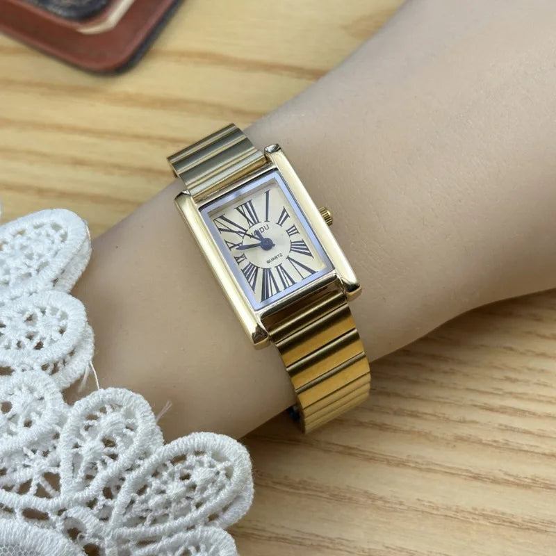 Hot Sale Women Square Dial Quartz Watch Minimalist Steel Strap Wristwatch Para Mujer Ladies Gifts Dropshipping Relógio Feminino