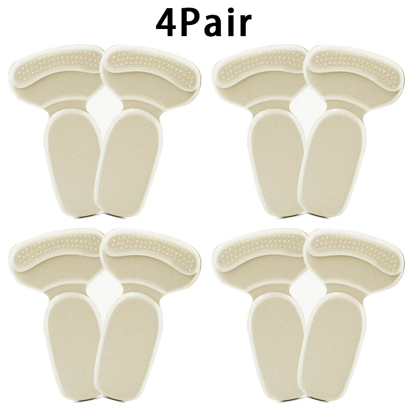 NewT-Shape Foam Heel Stickers Heel Protectors High Heel Insoles Flat Heel Insoles Shoe Adjusters Women's Half Insoles 2pcs/4pcs