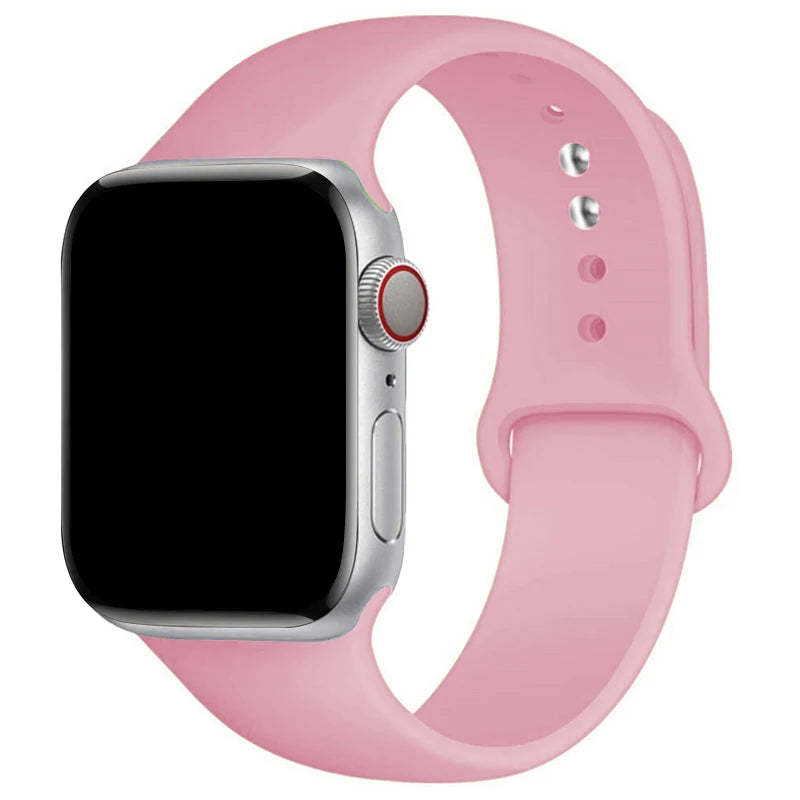 Sports Silicone Strap For Apple Watch Band Ultra 49mm 46mm 45mm 44mm 42mm 41mm 40mm Watchband for iWatch 11 10 9 8 7 6 5 4 SE