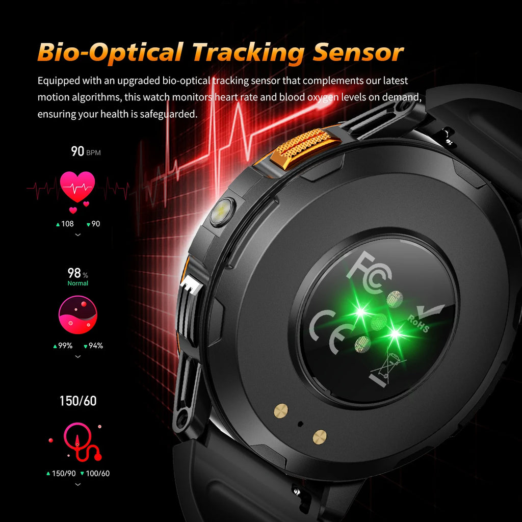 2026 New Smart Watch Men Compass Outdoor 3ATM Waterproof Sports Fitness Large Battery Bluetooth Call Smartwatch for Android iOS