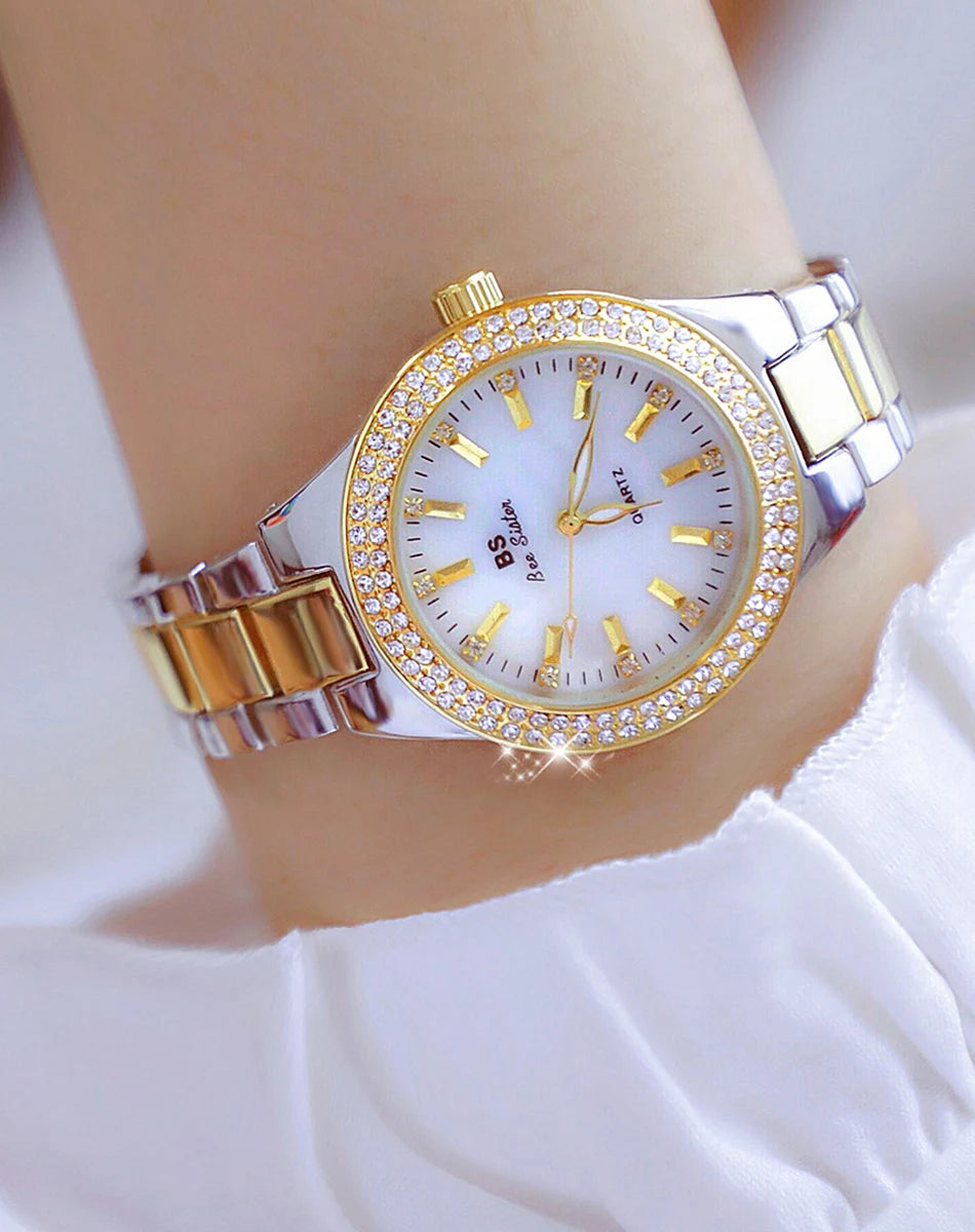 Original Brand Women's Watches Fashion Diamond Quartz Watch Luxury Classic Stainless Steel Bracelet Wristwatch Famale Hot Sale