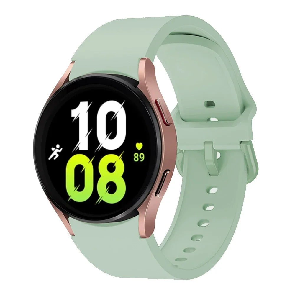 20mm Silicone Strap for Samsung Galaxy Watch 7 6 5 40mm 44mm 5 Pro 45mm Bracelet for Watch 4 6 Classic 46mm 42mm 43mm 47mm Band