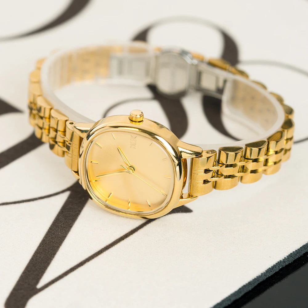 New Fashion Watch for Women Simple Japanese Quartz Wristwatches Ladies Small Gold Watch Elegant Stainless Steel Silver Clock