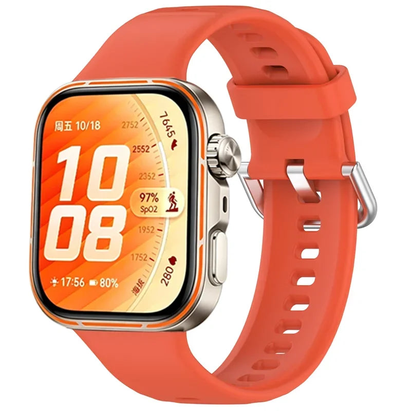 Official Silicone Strap for Huawei Watch 5-4 Pro Smart Wristband for Huawei Watch Fit 5/4/3 Luxury High-end Replacement Bracelet