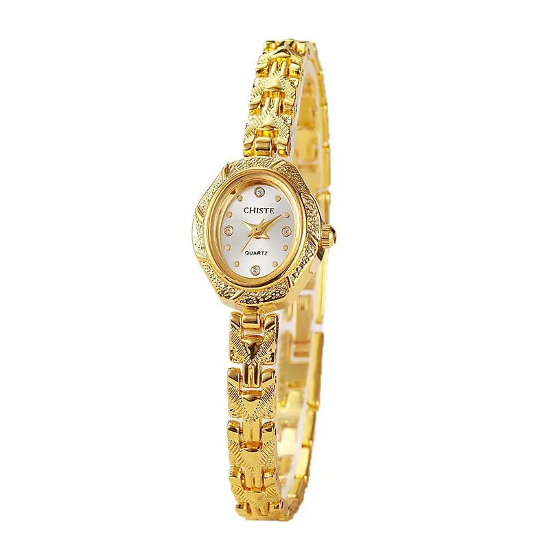Women Luxury Watch Fashion Gold Watches Female Oval Dial Bracelet Watches Simple Wristwatches Wholesale Relojes Para Mujer