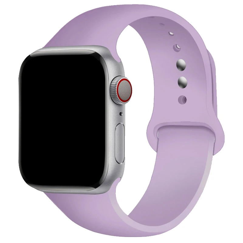 Sports Silicone Strap For Apple Watch Band Ultra 49mm 46mm 45mm 44mm 42mm 41mm 40mm Watchband for iWatch 11 10 9 8 7 6 5 4 SE