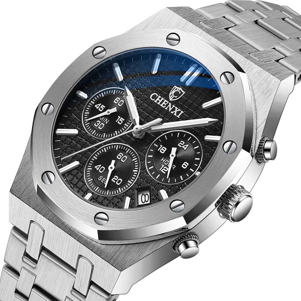 CHENXI  Multifunctional Men's Watches Luxury Brand Calendar Luminous  Waterproof Men Wristwatch High Quality Quartz male Watch