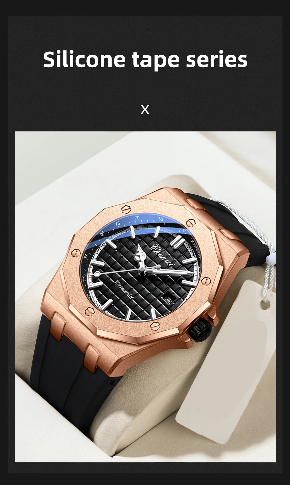 Mens Watches Top Brand Luxury Quartz Calendar Casual Watch Fashion Silicone Waterproof Luminous Wristwatch For Man
