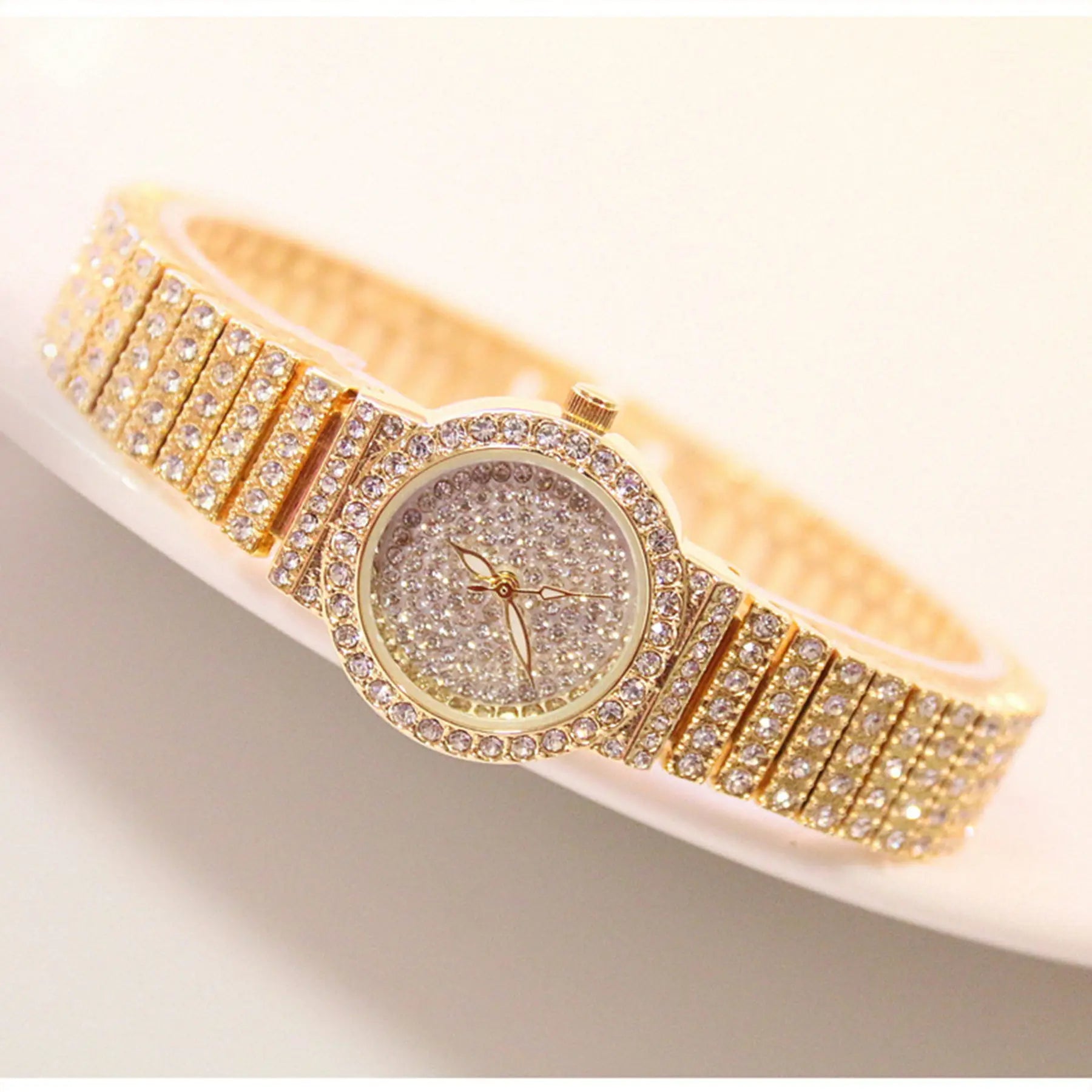 New Luxury And Stylish Women'S Watch, Gold-Tone Ladies' Wristwatch, Quartz Watch, Trendy Women'S Watch, Unique Timepiece.