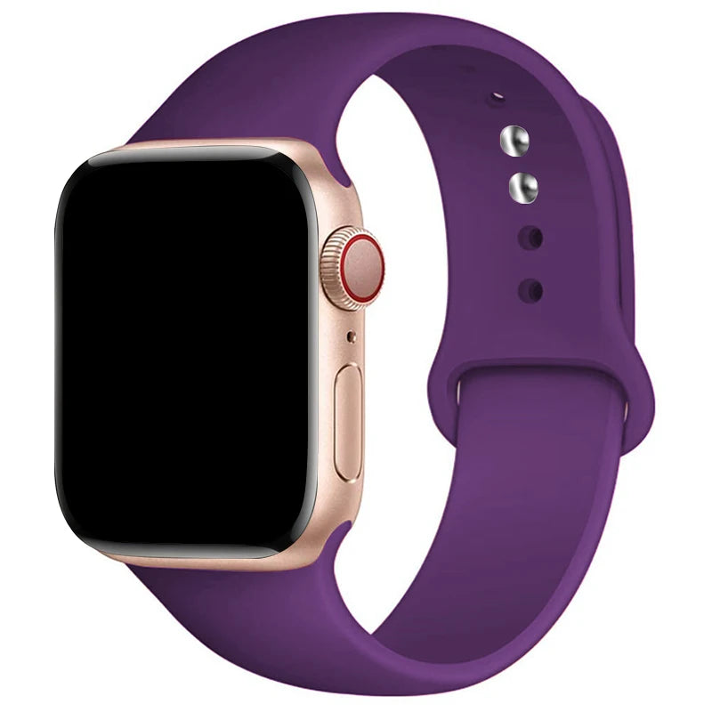 Sports Silicone Strap For Apple Watch Band Ultra 49mm 46mm 45mm 44mm 42mm 41mm 40mm Watchband for iWatch 11 10 9 8 7 6 5 4 SE