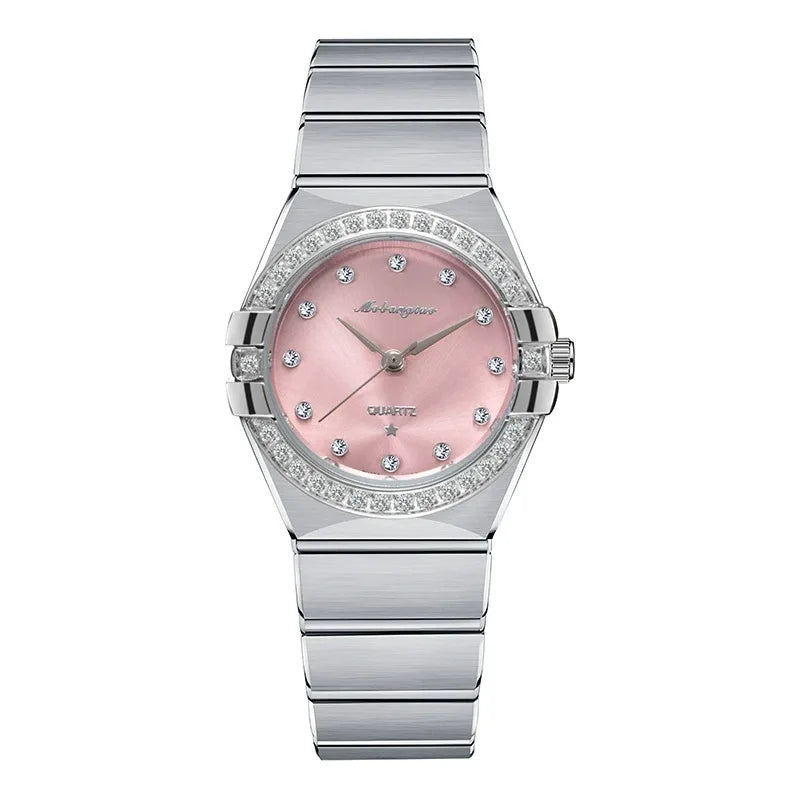Constellationstylestainlesssteel women's watch withsmalldial and quartz bezelasophisticated and stylish gift for your girlfriend