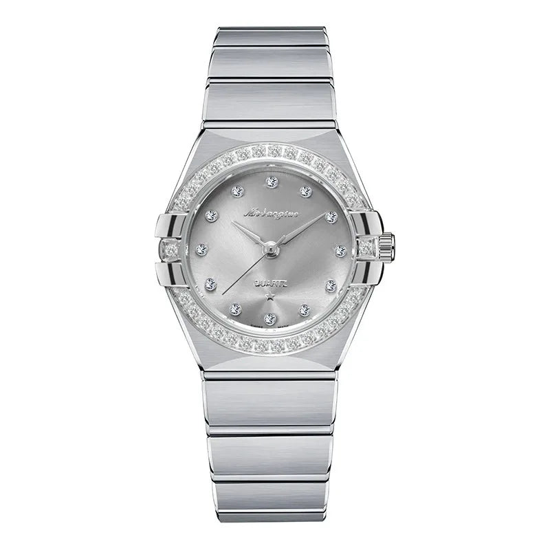 Constellationstylestainlesssteel women's watch withsmalldial and quartz bezelasophisticated and stylish gift for your girlfriend