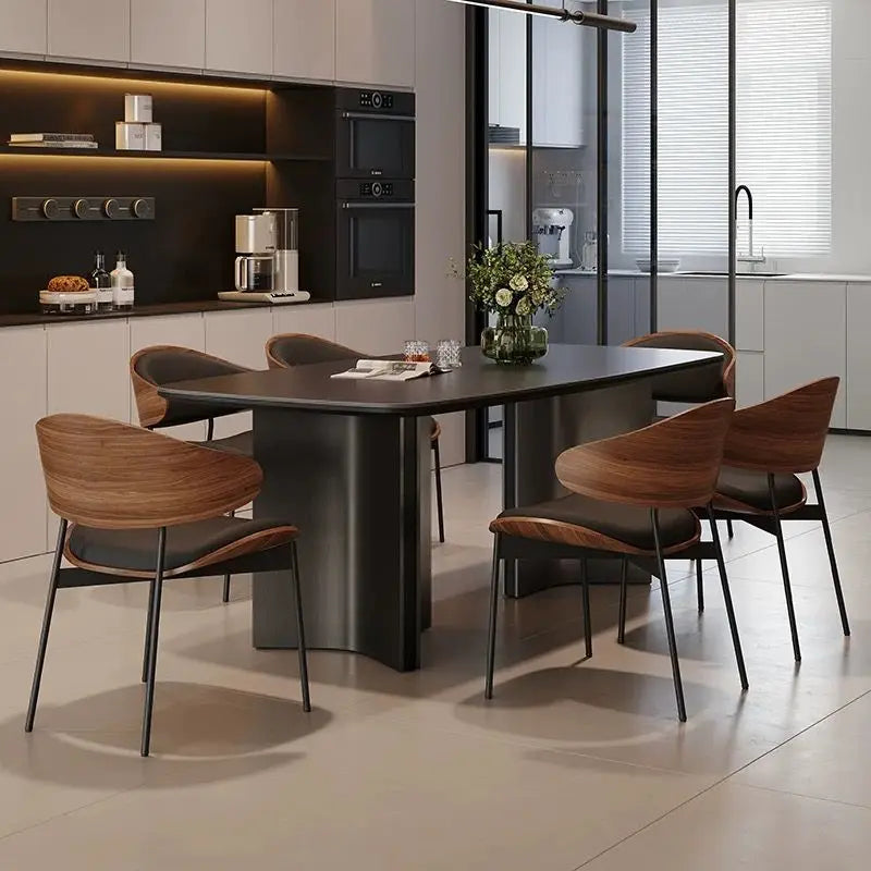 Living Room Dining Chairs Leather Chair Soft Modern Cafe Home Nordic Chaises salle manger luxury Minimalist Home Furniture