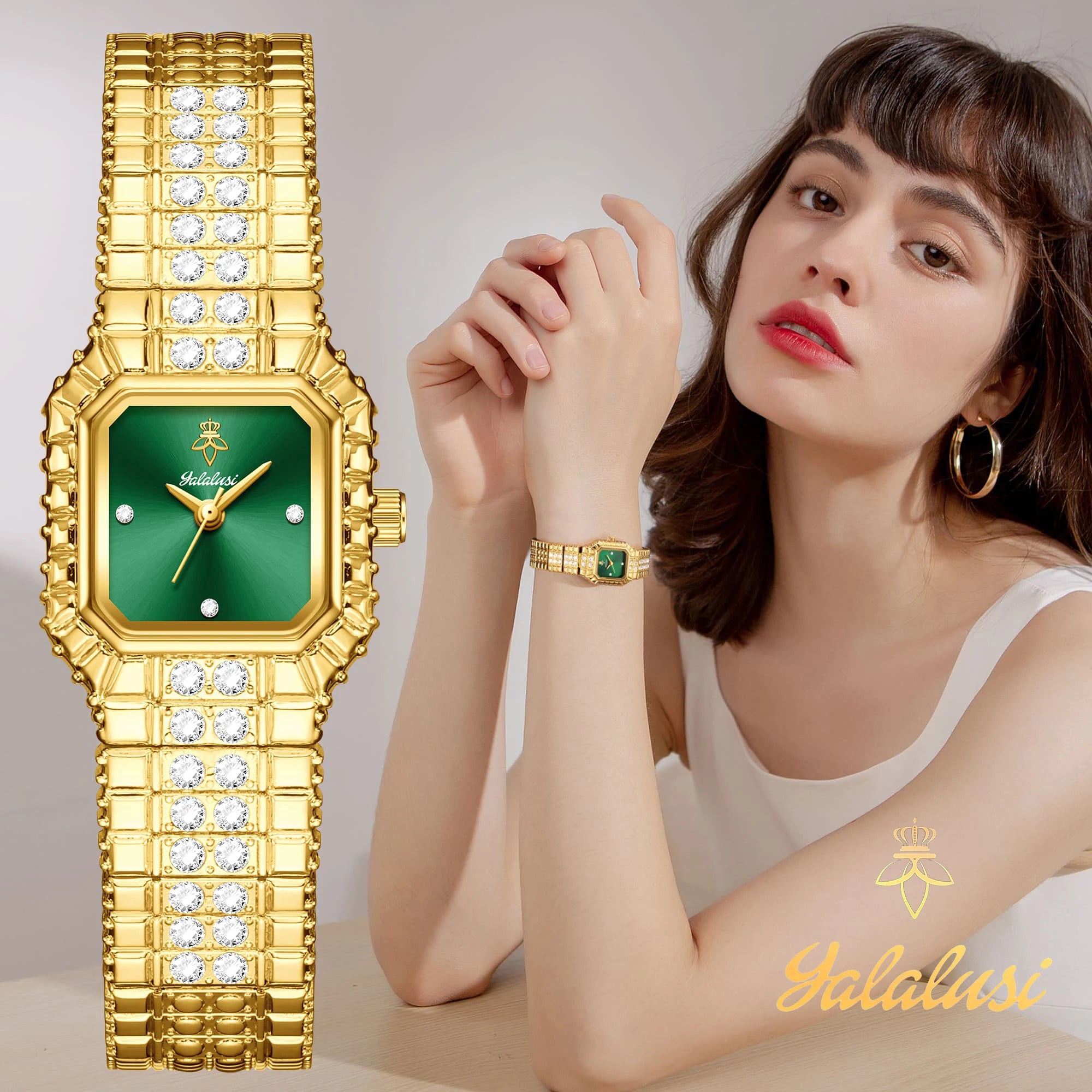YaLaLuSiStylish ladies’ waterproof quartz watch: a luxurious and elegant bracelet watch, perfect as a gift reloj mujer montre