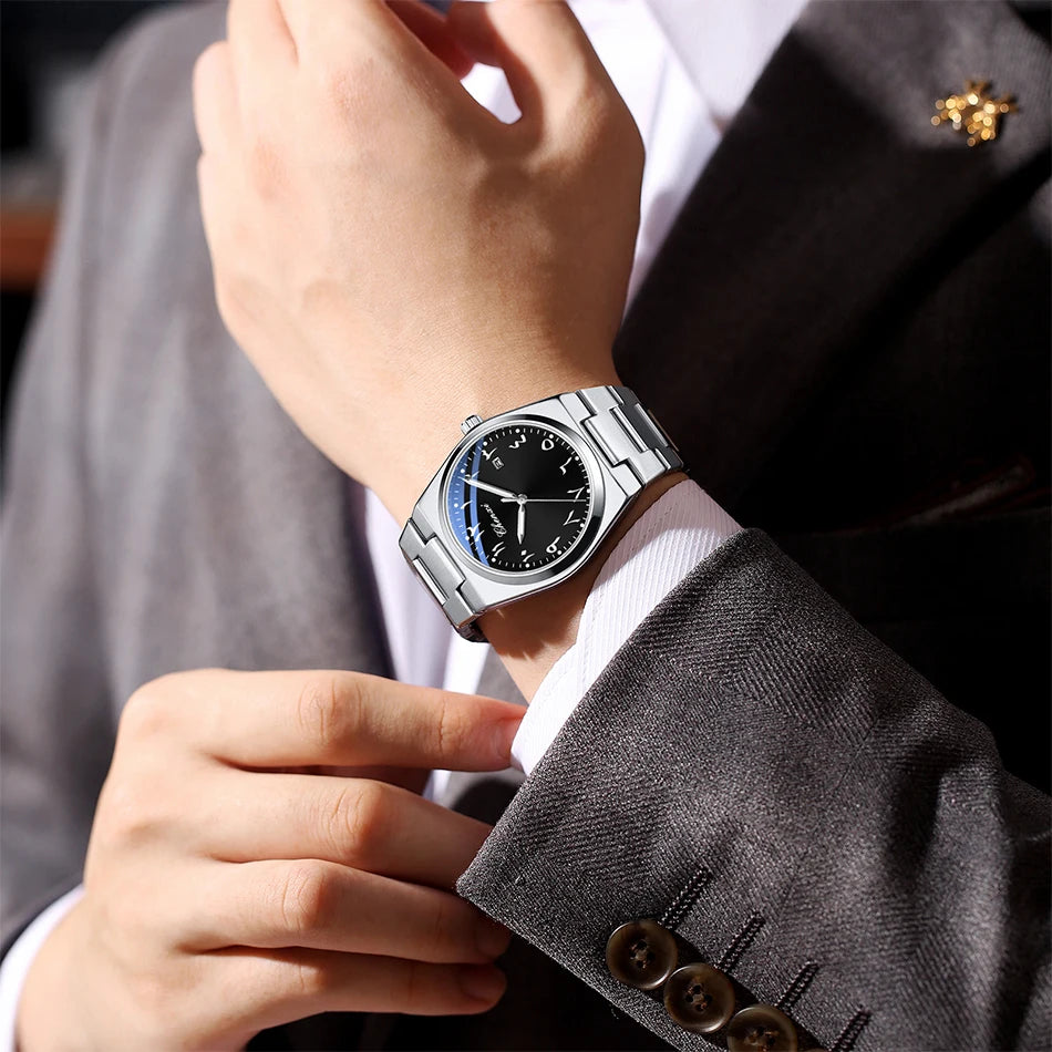 CHENXI Eastern Arabic Numerals Men's Wristwatch Business Casual Luminous Watches for Men Calendar Waterproof Quartz Man Watch