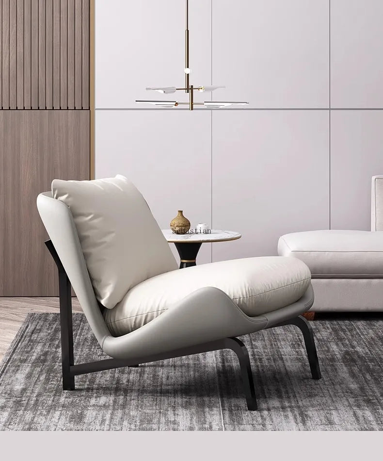 Simple Single Sofa Chair, Balcony Chair, Leisure Chair, Lounge Chairs, Can Sit or Lie, Bedroom, Living Room, Lazy Sofa Chairs