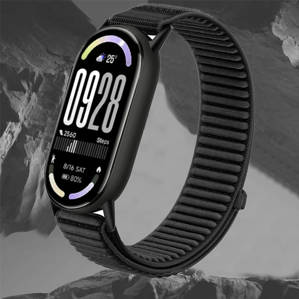 Nylon Breathable Strap for Xiaomi Mi Band 10 9 8 Sports Bracelet Replacement Wristband for Xiaomi Mi Band 10 Watchband Accessory