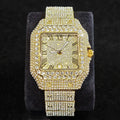 UNIGUET Luxury Ice Watch for Men Women Fashion Hip Hop Full Diamond Square Couple Wristwatch Gift 2026 Hor Sale