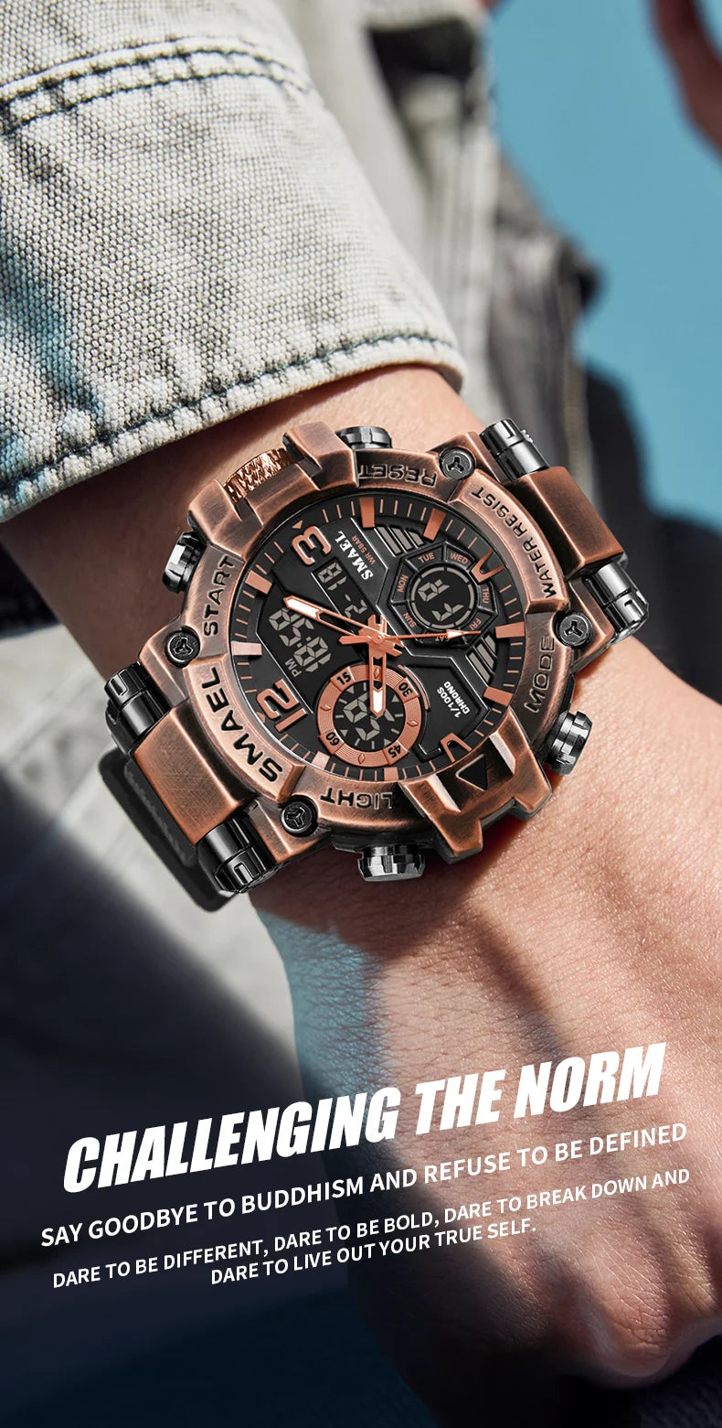 2025 SMAEL Sports Watches Men LED Watches New 50m Waterproof Digital Watches 8110 Shockproof Sports Watches for Men Electrionic