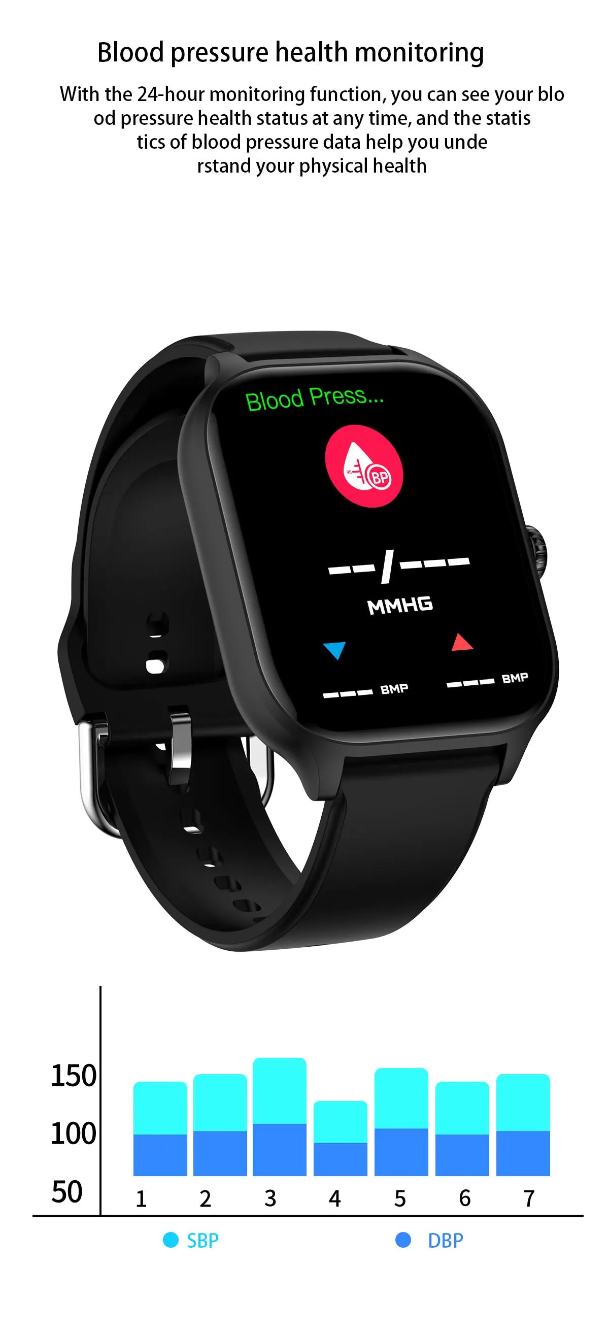 2.01'' Smartwatches Fitness Tracker Blood Pressure Monitor BT Call Sports Wrist Smart Watches for Men Women 2026 Android Phones