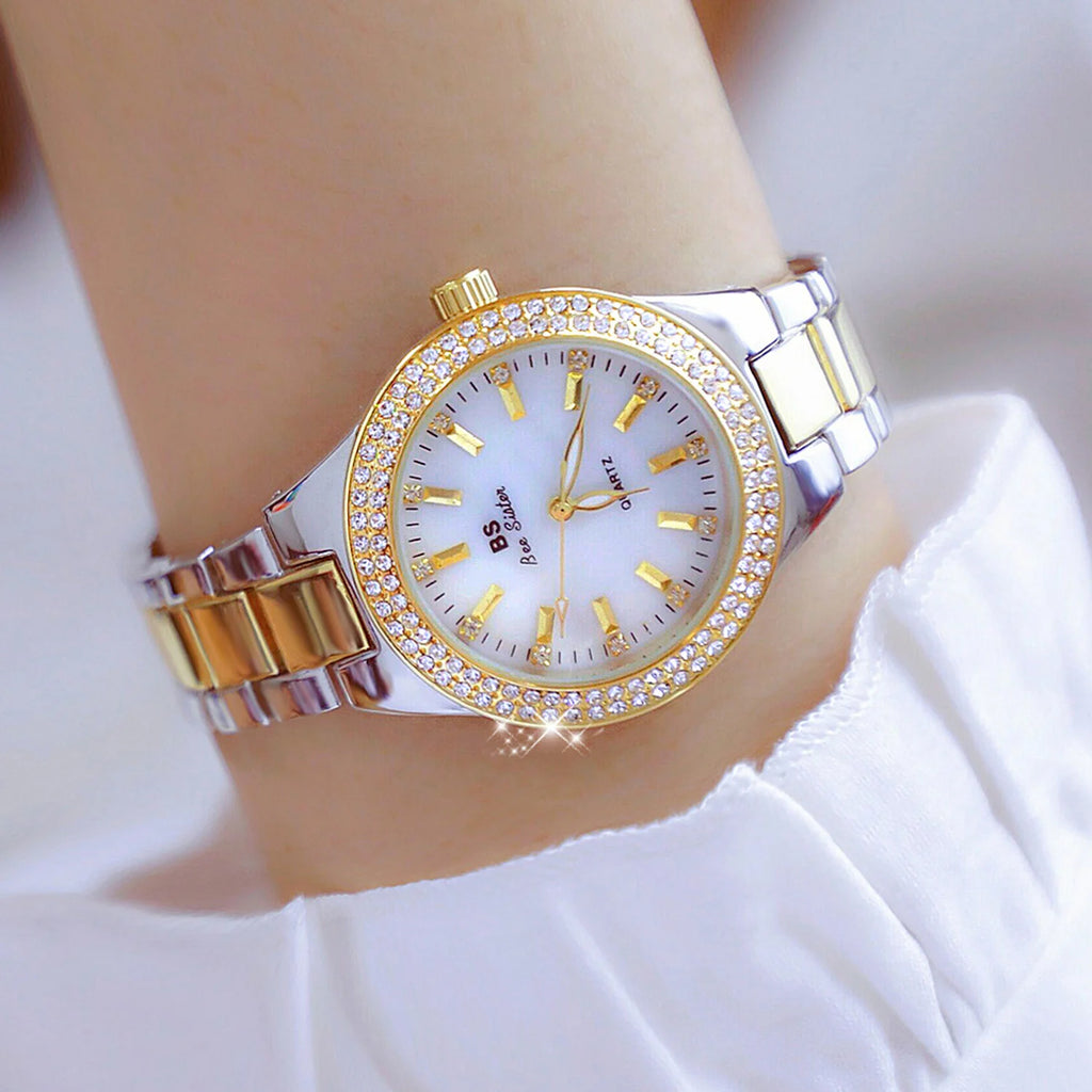 Original Brand Women's Watches Fashion Diamond Quartz Watch Luxury Classic Stainless Steel Bracelet Wristwatch Famale Hot Sale