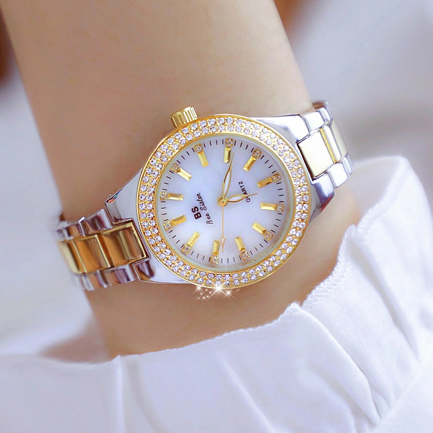 Original Brand Women's Watches Fashion Diamond Quartz Watch Luxury Classic Stainless Steel Bracelet Wristwatch Famale Hot Sale
