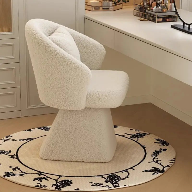 Dressing Table Chair, Rotatable Makeup Stool, Female Bedroom Princess, Light Luxury Nail Salon, Beauty Salon, Reception Chair