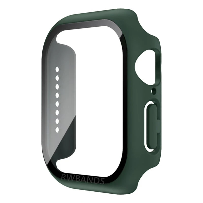 Glass+Cover For Apple Watch 46mm 44mm 40mm 49mm 41mm 45mm 42mm Accessorie Screen Protector iwatch series Ultra 11 10 9 SE 8 7 6