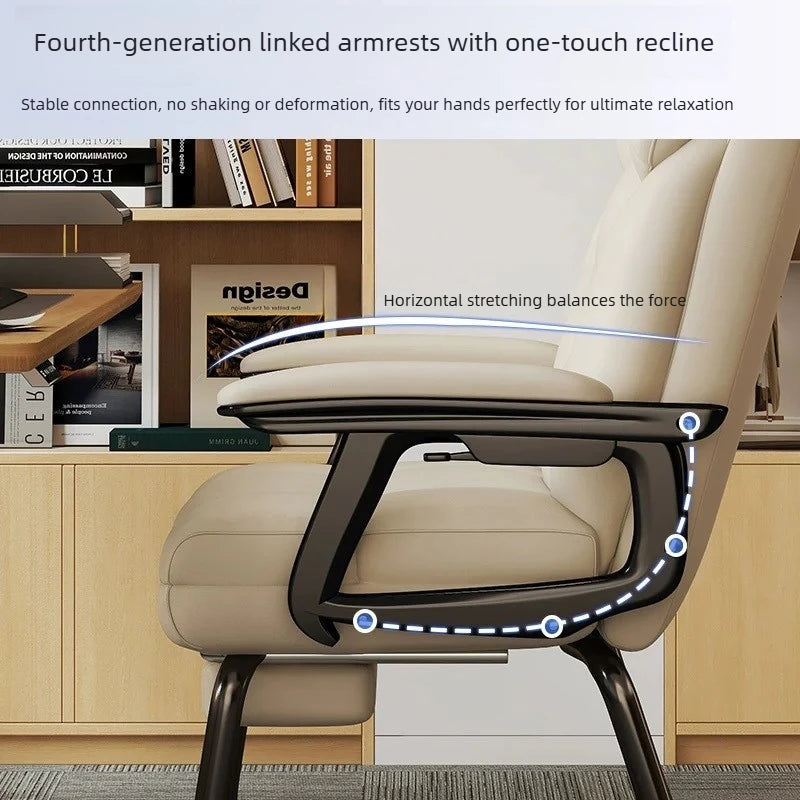 Simple and Comfortable Home Computer Chair, Office Reclining, Nap Taking Sofa Chair, Study Room, Bedroom Armchair Gaming Chairs