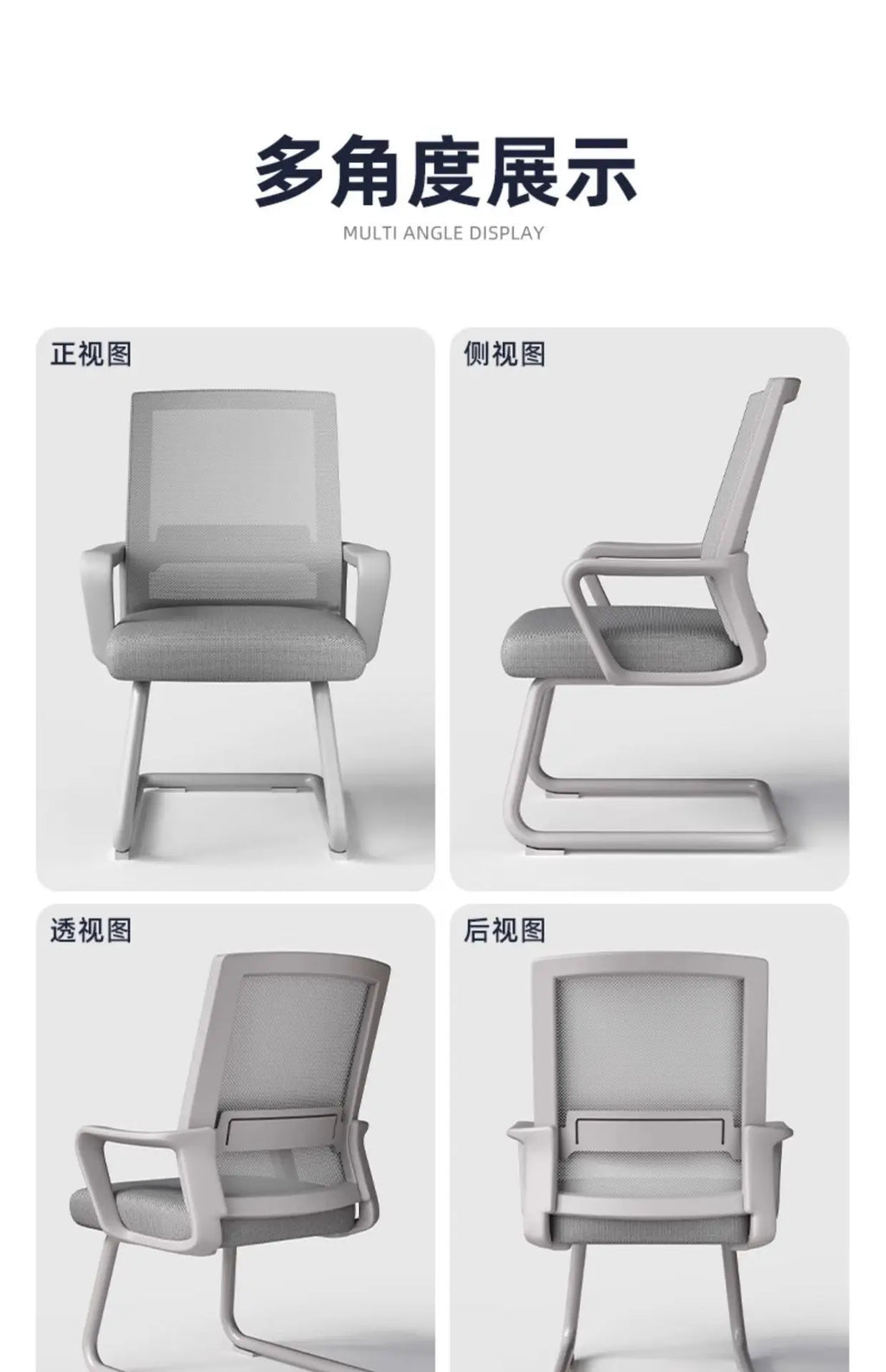 AOLIVIYA Modern Ergonomic Office Chair Comfortable With Home Computer Backrest Long Sitting Study Bow Shaped Seat For Desk Light