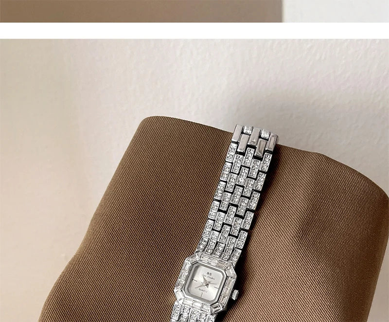 BS Bee Sister Ladies Watches Luxury Diamond Watch Square Bracelet Quartz Wristwatches Fashion Casual Watches Gift Women