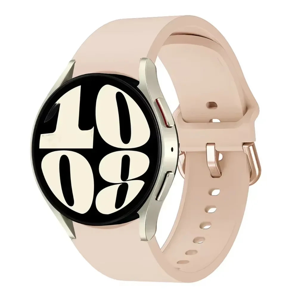 New Official Silicone Strap For Samsung Galaxy Watch 6 4 Classic 47mm 46mm 43/42mm Watchband Galaxy Watch 7 6 5 4 40mm 44mm Belt