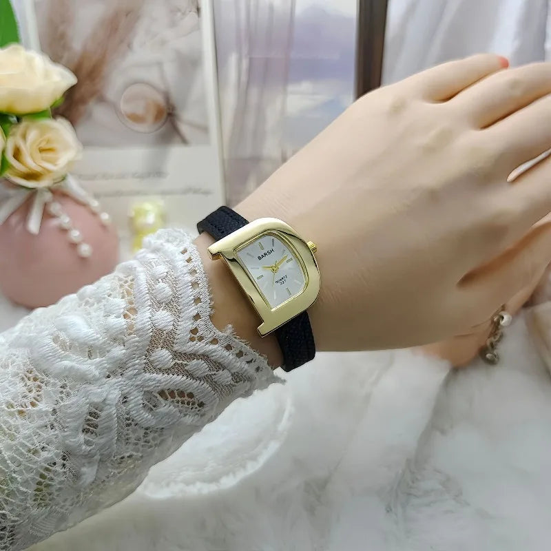 Top Brand Women's D-style Dial Watch Fashion Ladies Leather Belt Wristwatch for Women Gifts Reloj Mujer Dropshipping