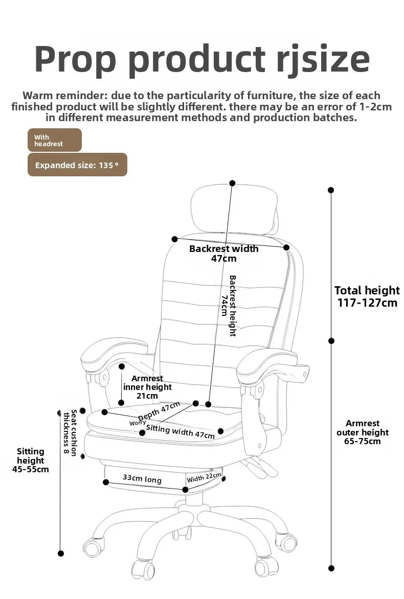 Comfortable home office chair that can lie down, computer, desk and chair, rotating ergonomic boss chair