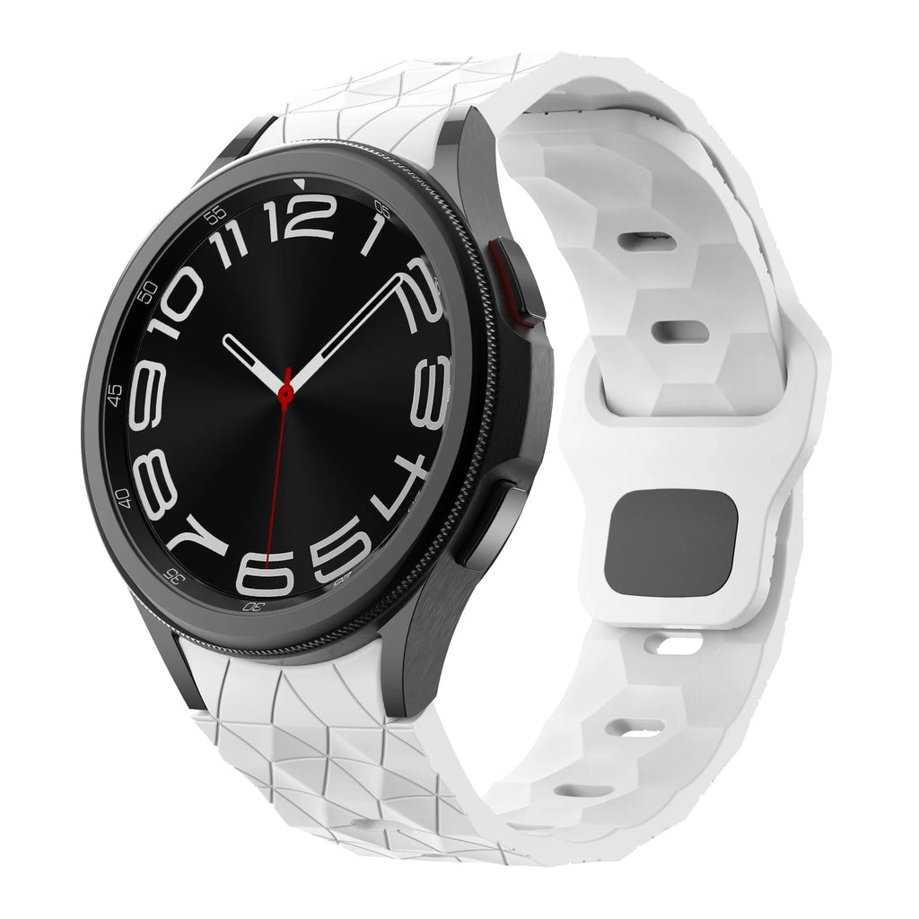 Silicone Strap for Samsung Galaxy Watch 7 6 5 4 40mm 44mm Football Pattern Bracelet Wristband for Watch 6-4 Classic 47mm 46mm