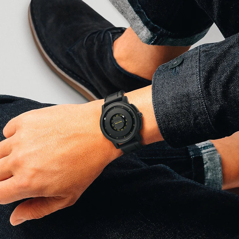 DANIEL GORMAN Fashion Silicone Watch For Men Outdoor Sports Waterproof Scrolling Pointer Magnetic Force Men's Quartz Wristwatch