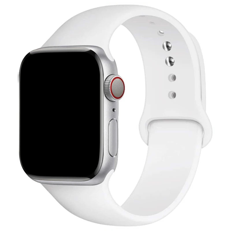 Sports Silicone Strap For Apple Watch Band Ultra 49mm 46mm 45mm 44mm 42mm 41mm 40mm Watchband for iWatch 11 10 9 8 7 6 5 4 SE