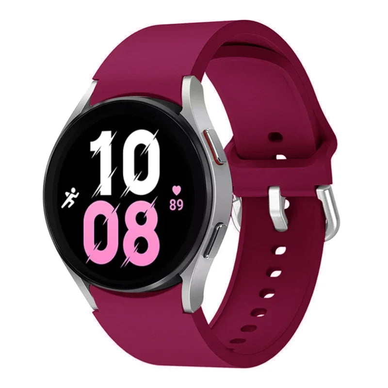 20mm Silicone Strap for Samsung Galaxy Watch 7 6 5 40mm 44mm 5 Pro 45mm Bracelet for Watch 4 6 Classic 46mm 42mm 43mm 47mm Band