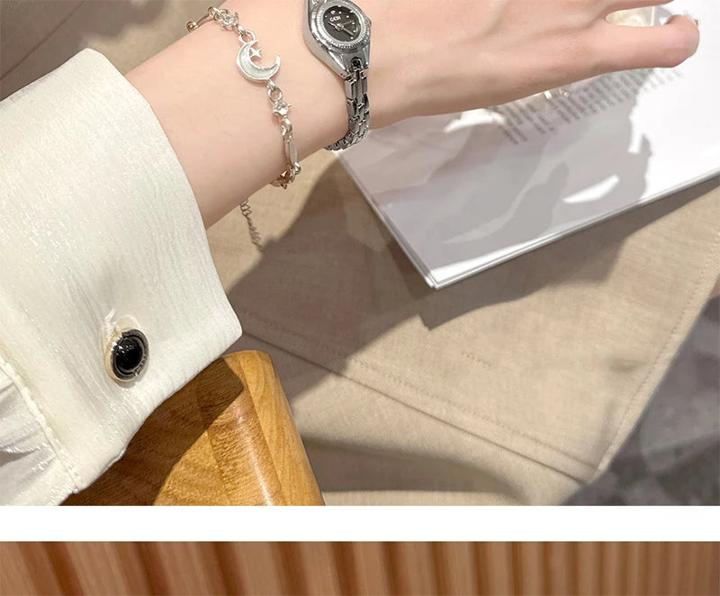 GEDI Ladies Small Watches Temperament Round Dial Quartz Retro Watch Luxury Waterproof Fashionable Wristwatch Gifts for Woman